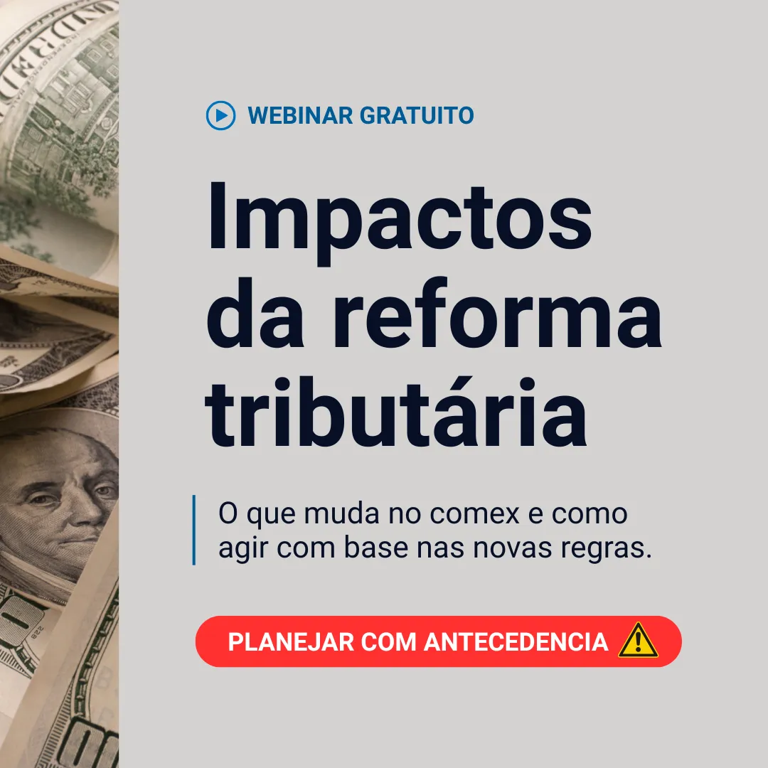 Banner reforma tributária em foco